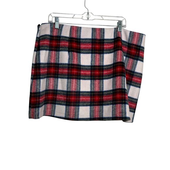 Abercrombie & Fitch Skirt Women's XL Plaid Flannel Mini Skort Lined Preppy - Picture 5 of 9